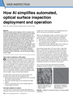 How AI simplifies automated, optical surface inspection deployment and operation. Reprinted with permission of Converting Quarterly. Copyright (C) 2020 Q2 by Assn. of International Metallizers, Coaters & Laminators (AIMCAL) and Peterson Publications, Inc. 
